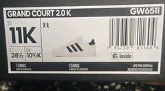 adidas Grand Court 2.0 K Unisex Kids Athletic Sneaker White/Black US 11K GW6511