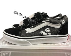 Size 13Y Kids Vans Old Skool Disney Mickey Mouse Youth Easy On Slip VN000VHEBMB