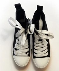 Art Class Black Blakely Hightop Sneakers Kids Size 13 Tennis Shoes Side Zip NEW