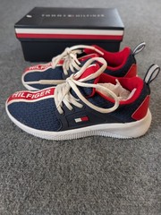 Tommy Hilfiger Cadet Lace Kids Sneakers Navy Red White Size 3 M TH100319C