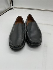 Johnston & Murphy Locklin Venetian Loafers Kids 3 M Black Dress Shoes JLOL397