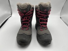 Columbia Kids Bugaboot Waterproof Boot 1790101008 Grey/Pink Youth Sz 2 Shoe