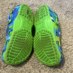 Crocs Classic Digital Block Clog Junior Boys/Girls Green Slime Color Size J6