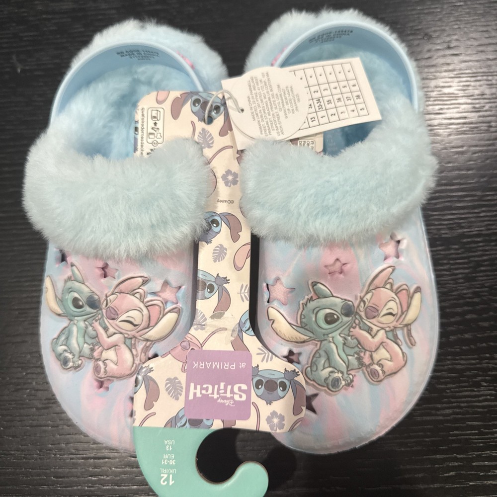 Lilo & Stitch X Primark Crocs With Fur, Kids Size 13
