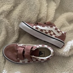 Vans Old Skool V Color Theory Checkerboard Rose Kid’s Skate Shoes – Size 10-1/2