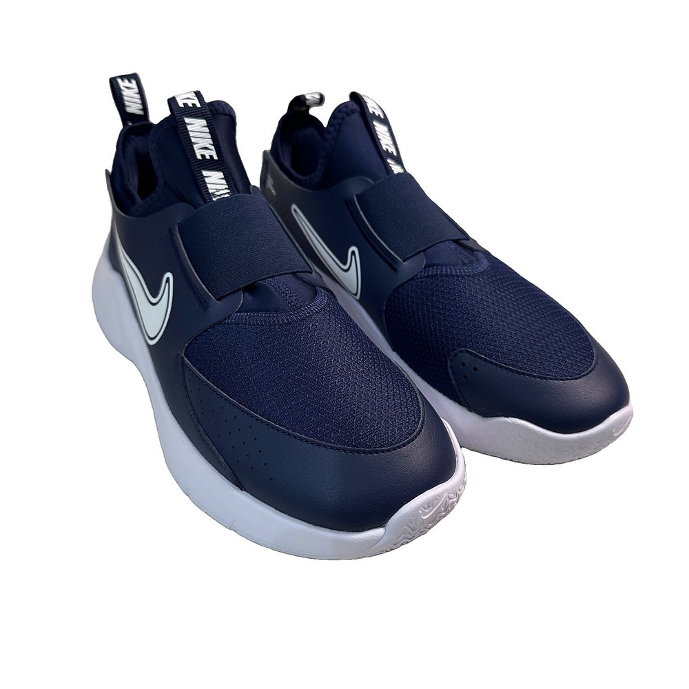 Nike Flex Runner 3 Midnight Navy Blue White Size 7Y Youth Kids Shoes Slip On