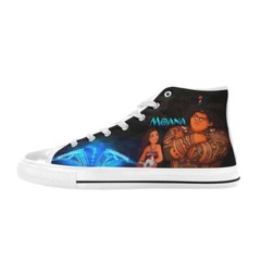 Moana Maui Custom High Top Canvas Sneaker Shoes For Kids