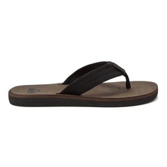 Quiksilver Boy’s Carver Suede Fixed Strap Kids Flip Flop Sandal Brown Size 13