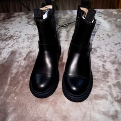 Art Class Crosby Boots Kids Size 13 Black New Harness Moto Lug Sole