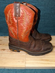 Kids Work Hog Ariat Wide Square Toe Boot Size US 2