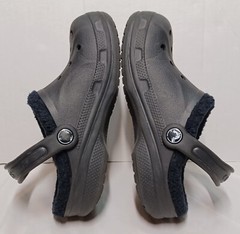 Crocs Classic Black Lined Comfort Slip-on Shoes w/Ankle Strap Junior’s Size 2/4