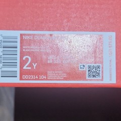 Nike Dunk High (PS) White/Midnight Navy Kids Sneaker 2Y DD2314-104
