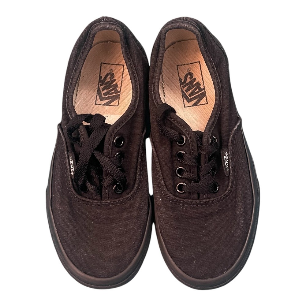 Vans Size 1.0 Skateboard Pro, All Black, Low Top Skate Shoes, Kids, Lace Up