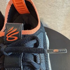 Under Armour Curry Flow 8 Snakeskin Basketball Shoes Black/Orange Size 3.5Y