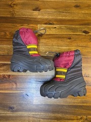 Sorely Youth Snow Commander Boots In Brown And Maroon Kids Size 9