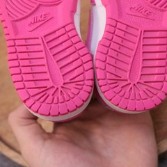 Nike Dunk Low TD Kids Size 7C Laser Fuchsia FB9107-102 Pink White Sneakers Shoes