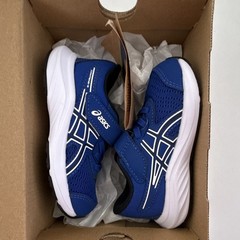 ASICS Contend 9 TS Kids Hook & Loop Sneaker Blue/White US K6 EU 22.5