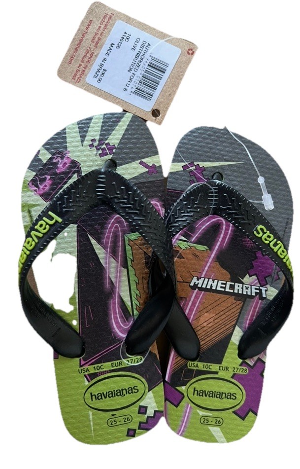 Havaianas Toddler, Top Minecraft Flip Flop Sandals 10C