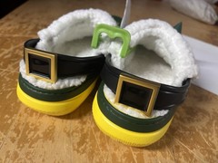 New Buddy The Elf CROCS Classic Clogs Green Big Kids 3 J3 Fur-Lined w/Jibbitz