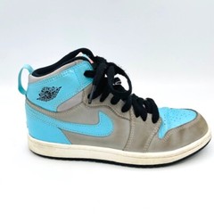 AIR JORDAN 1 Retro High GS ‚Wolf Grey Tide Pool‘ Blue Youth Shoes Size 2 Youth
