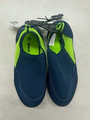 Wave Zone Boys Girl Surfer Swim Water Shoes Kids Size 13 Navy Blue Lime NWT