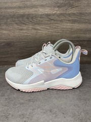 New Balance Rave Run V2 Sneakers Kids Size 2 Extra Wide Grey Pink PKRAVAG2