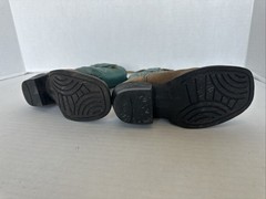 Masterson Boot Co. Brown/turquoise Leather Cowboy Boots kids Size 9 Boot