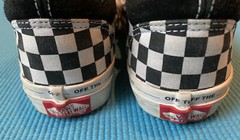Vans Off The Wall Checkered Low Tops Youth Sz 3- Black and White check