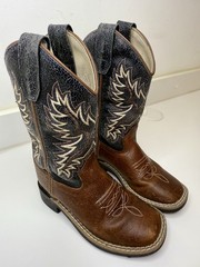 Cody James Unisex Western Boots Brown Embroidery Leather foot size 10 D BBSC1910
