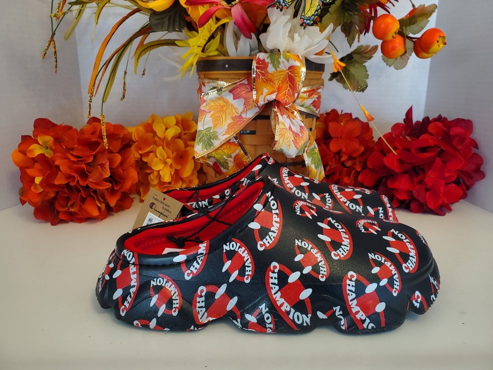 Champion ~ Super Meloso Smile ⚫🔴 Youth Size – 6Y Clog Slip On Shoes ~ New