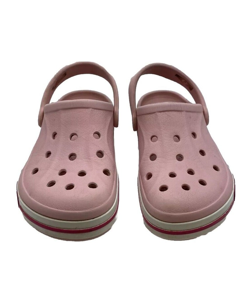 Crocs Children’s Toddlers Pink Bayaband Clog Comfort Slip on Shoe Sz 12