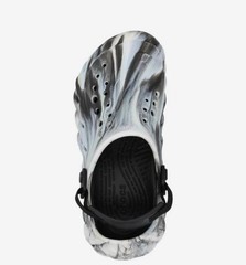 NEW CROCS ECHO GLOW IN THE DARK MARBLED CLOG BLACK/WHITE 211883-0WU YOUTH J6 6