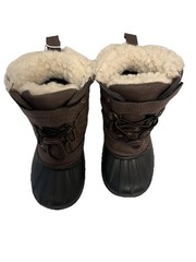 LONDON FOG Boys Oxford Toddler Cold Weather Snow Boot Size 6 Brown Faux Fur NEW