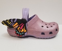 RARE CROCS KIDS Classic IAM Butterfly Clog 211262 Mystic Purple Toddlers Sz 11 C