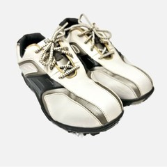 FootJoy Junior White/Black/Silver Golf Shoes Size 6M