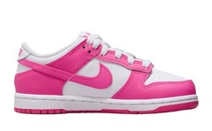 Nike Dunk Low (PSE) FB9108 102 White/Laser Fuchsia Size: 2 Youth **NEW in BOX**