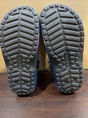 Crocs Classic Lined Clogs J 2 Kids Aurora Tie Dye Fuzzy Lined Slip On Shoes J2
