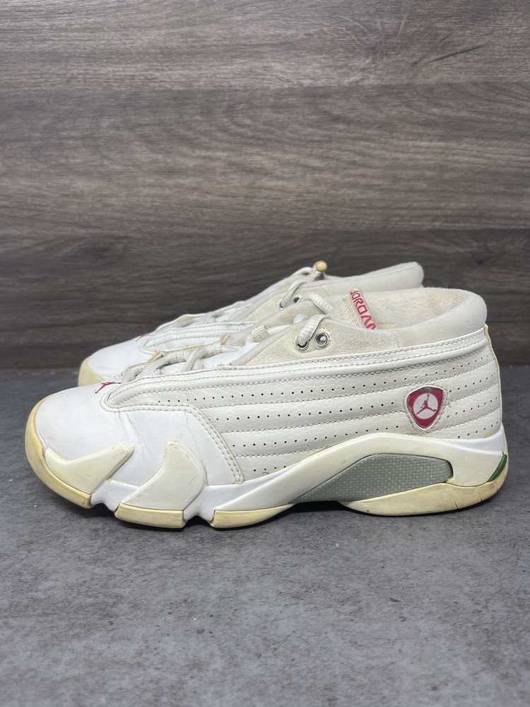 Air Jordan 14 Low Cerise Kids Size 5.5Y GS White Vintage 2005 312568-161