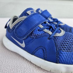 Nike Flex Contact 3 Hook & Loop Sneaker SZ 11.5C Blue Breathable AR4152-400