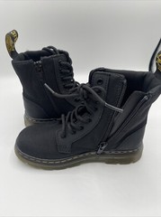 Dr. Martens Combat Boots Combs J Canvas Zip Up Size 13 Kids Uk 12 ( H 22)