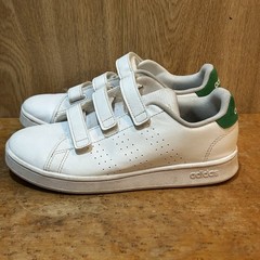 Adidas Stan Smith White Green 3 Strap Preowned No Box Size 3y Kids