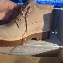 Timberland Stone Street Mid LC Waterproof Light Pink Nubuck Kids Boots Size 6