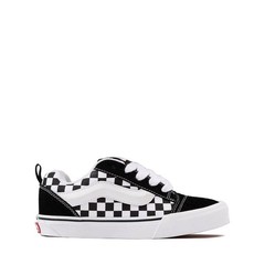 Vans Knu Skool Checkerboard Skate Shoe – Big Kid – Black / White