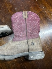 Durango Kid’s Lil‘ Rodeo Briar Brown & Brick Red Western Boot DBT0222TS Sz 1M