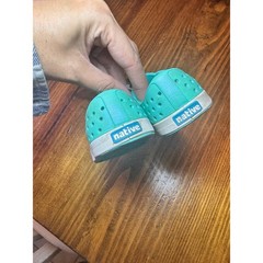 Native Jefferson Kids Slip On Shoes Aqua Blue Turquoise EVA Sneakers Size C5