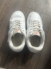 Nike Air Force 1 Low LV8 EasyOn Youth 2.5Y White Rainbow Rope Swoosh