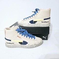 Puma Clyde Mid Black Fives Junior Size 4