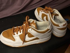 Kids Nike Dunk Low GS Beige White Blue Brown FB9109-700 Sneaker Shoe Trainer