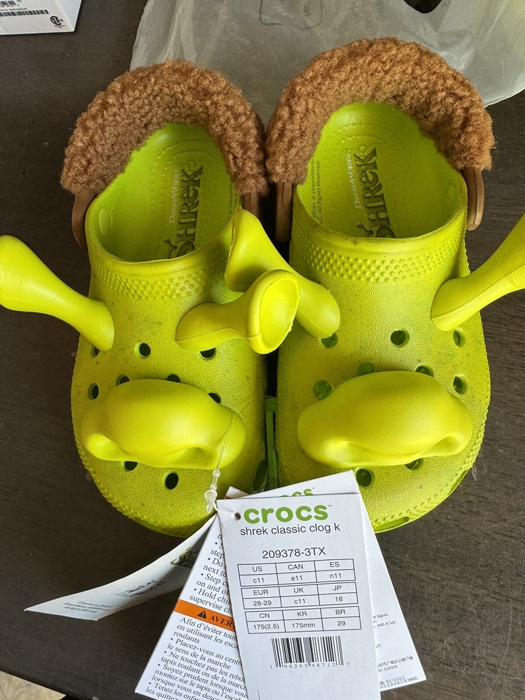 crocs shrek-Crocs Shrek 💚💚kids C11