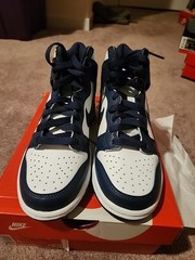 Nike Dunk High GS White/Midnight Navy Size 4y